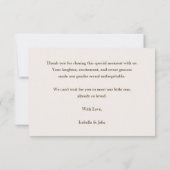 Boots Or Bows Western Chic Gender Reveal サンキューカード (裏面)