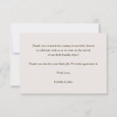 Boots Or Bows Western Chic Gender Reveal サンキューカード (裏面)