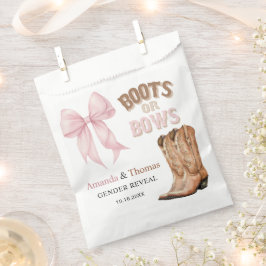 Boots or Bows Western Gender Reveal フェイバーバッグ