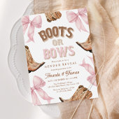 Boots or Bows Western Gender Reveal 招待状