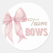 Boots or Bows Western Gender Reveal Voting ラウンドシール (正面)