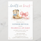 Boots or Bows Western He Or She Gender Reveal チラシ (正面)