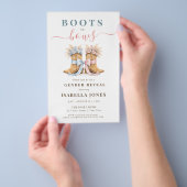 Boots or Bows Western Theme Gender Reveal Budget チラシ (ハンドル)