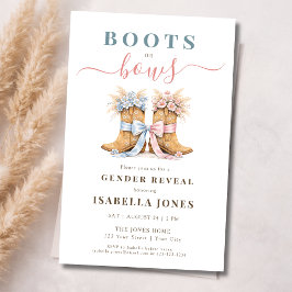 Boots or Bows Western Theme Gender Reveal Budget チラシ
