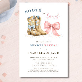 Boots or Bows Western Theme Gender Reveal Budget チラシ