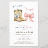 Boots or Bows Western Theme Gender Reveal Budget チラシ (正面)