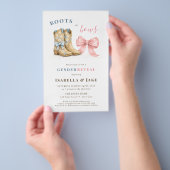 Boots or Bows Western Theme Gender Reveal Budget チラシ (ハンドル)