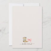 Boots or Bows Western Theme Gender Reveal Party 招待状 (裏面)