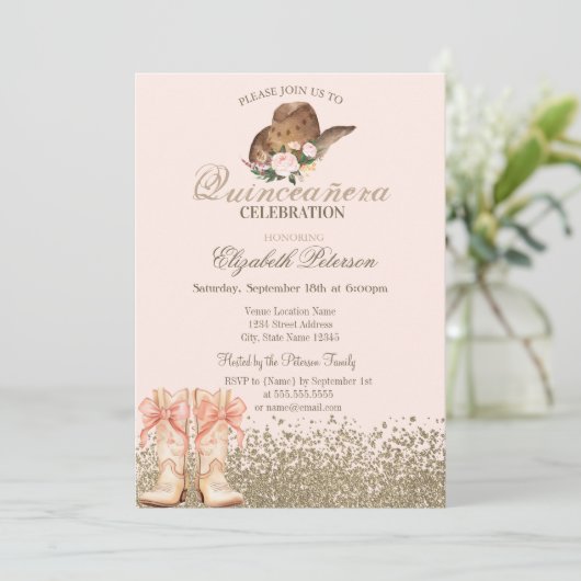 Boots Quinceañera  招待状 (スタンド正面)