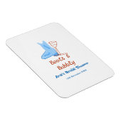 Boots & Sektflasche Brautparty Blau マグネット (右側)