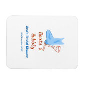 Boots & Sektflasche Brautparty Blau マグネット (横)