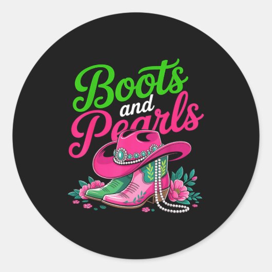 Boots To The Ground Nk Cowgirl  ラウンドシール (正面)