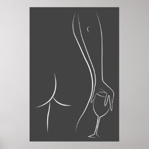 Booty and wine o'clock Value Poster紙（マット） ポスター