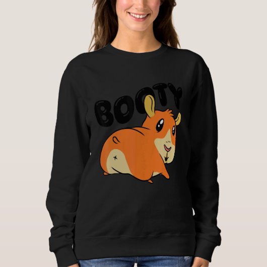 Booty Pig Graphic Guinea Pig Owner Pet Cavy Animal スウェットシャツ (正面)