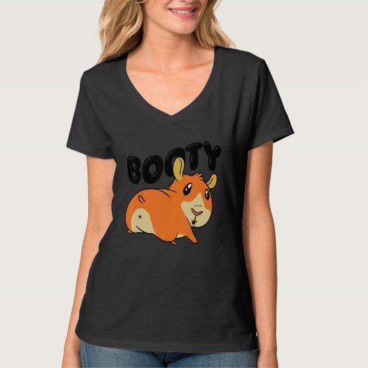 Booty Pig Graphic Guinea Pig Owner Pet Cavy Animal Tシャツ (正面)