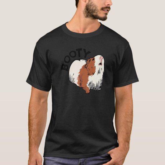 Booty Pig Graphic Guinea Pig Owner Pet Cavy Animal Tシャツ (正面)