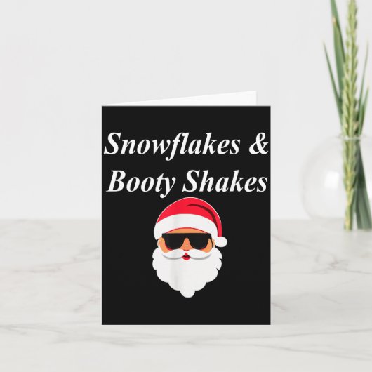Booty Shake Christmas Funny Naughty Dirty Raunchy  カード (正面)