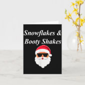Booty Shake Christmas Funny Naughty Dirty Raunchy  カード (黄色い花)