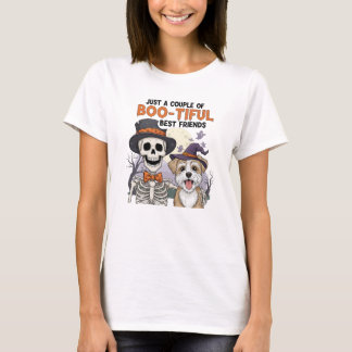 Booutiful 最高の Friend Skeleton & Dog Tee Tシャツ
