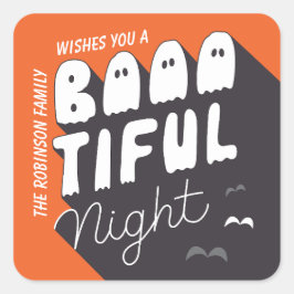 Booutiful Night OrangeとBlack Halloweenスタンプ スクエアシール
