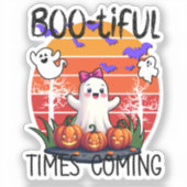 Booutiful Times来の可愛いかわいい幽霊 シール (正面)