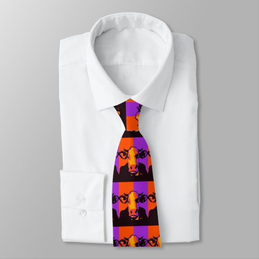 BOOvine Halloween Pop Art Cow Neck Tie ネクタイ (タイ)