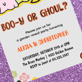 BooyまたはGhoul 70s幽霊ハロウィンジェンダーが明らかにする 招待状