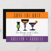 Boozeと私のハロウィーン日付カードを保存 セーブザデート (正面/裏面)