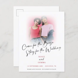 Booze写真来のおもしろいDate Announcemenを保存 案内ポストカード