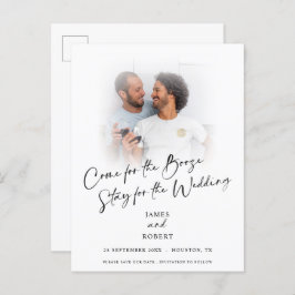 Booze写真来のおもしろいDate Announcemenを保存 案内ポストカード