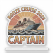 Booze Cruise 2026 The Captain Funny Matching   シール (正面)