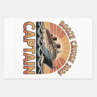Booze Cruise 2026 The Captain Funny Matching   ラッピングペーパーシート