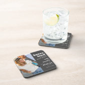 Booze Food Bad Dance Gray Photo Save The Date コースター (右側)