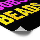 Booze S Beads Funny Mardi Gras New Orleans Festiva ポスター (角)