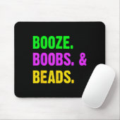 Booze S Beads Funny Mardi Gras New Orleans Festiva マウスパッド (マウス)