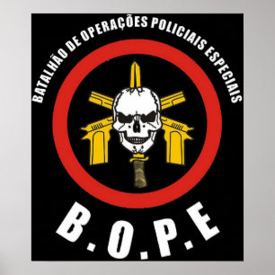 BOPE Tropa De Elite Brazilianの特別な警察 ポスター