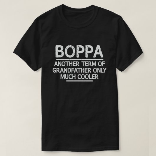 Boppaの定義はおもしろいGrandpaギフトを指カッコいいす Tシャツ (デザイン正面)