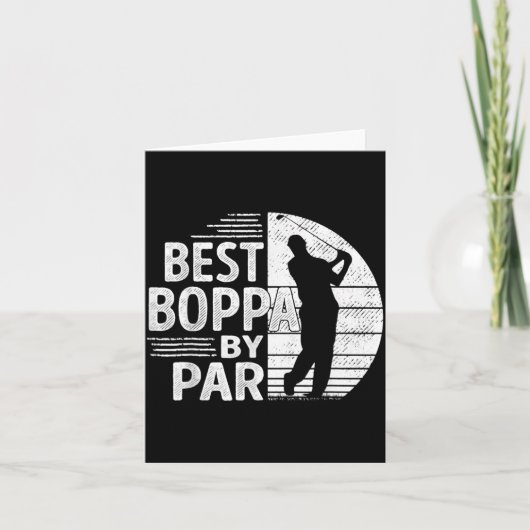 Boppa By Par, Golf Shirt Gift Grandpa, Father's Da カード (正面)