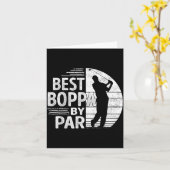 Boppa By Par, Golf Shirt Gift Grandpa, Father's Da カード (黄色い花)