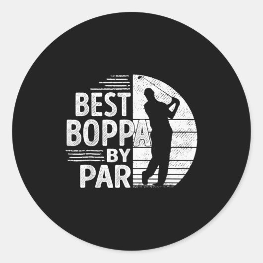 Boppa By Par, Golf Shirt Gift Grandpa, Father's Da ラウンドシール (正面)