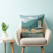 Boppard Germany Scenic Vintage Travel Art クッション (椅子)