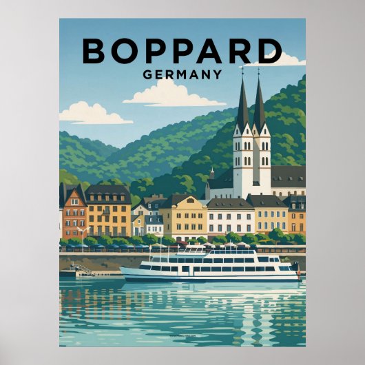 Boppard Germany Vintage Travel  ポスター (正面)