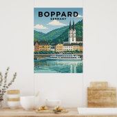 Boppard Germany Vintage Travel  ポスター (キッチン)