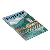 Boppard Germany Vintage Travel Art ノートブック (右側)