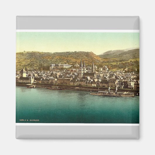 Boppard, the Rhine, Germanyレアフォトクロム マグネット (正面)
