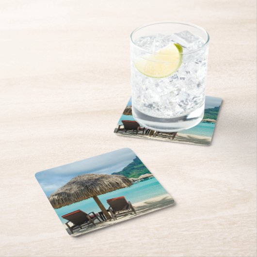 Bora Boraのコースターのビーチ スクエアペーパーコースター (インサイチュ)