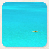 Bora Boraのコースターの舷外浮材付きのカヌー スクエアペーパーコースター (正面)