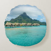 Bora Boraの島の円形の枕の眺め ラウンドクッション (正面)