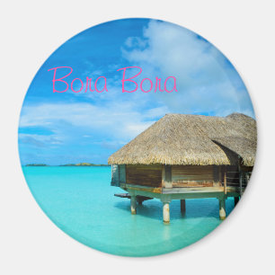 Bora Boraの文字の磁石の円形のoverwaterのバンガロー マグネット