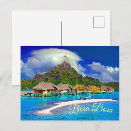 Bora Boraの熱帯島 ポストカード (正面/裏面)